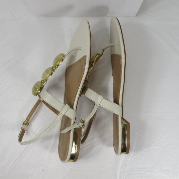 BANANA REPUBLIC Cream Sandals W/Stones 9 1/2 - Picture 6 of 8